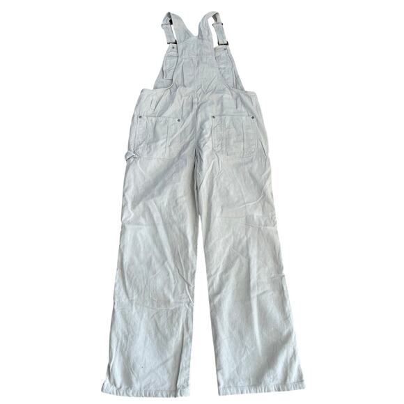 VTG Y2K No Boundaries Cream Baggy Corduroy Carpenter Overalls Cream, Juniors XL - Picture 5 of 7
